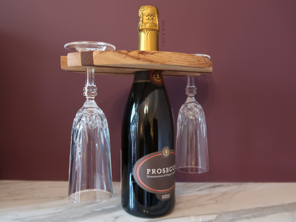 Side View In Use - Cast & Wood Wine Butler