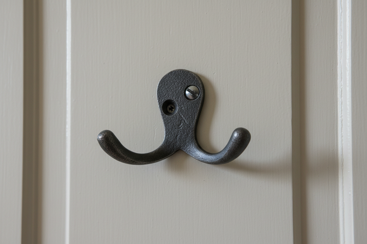 Double Robe Coat Hook Cast & Wood