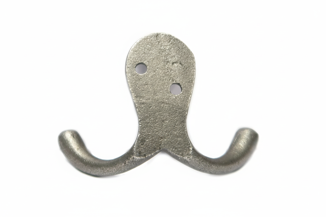 Double Robe Coat Hook Cast & Wood