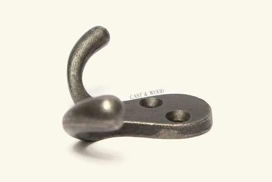 Double Robe Coat Hook Cast & Wood