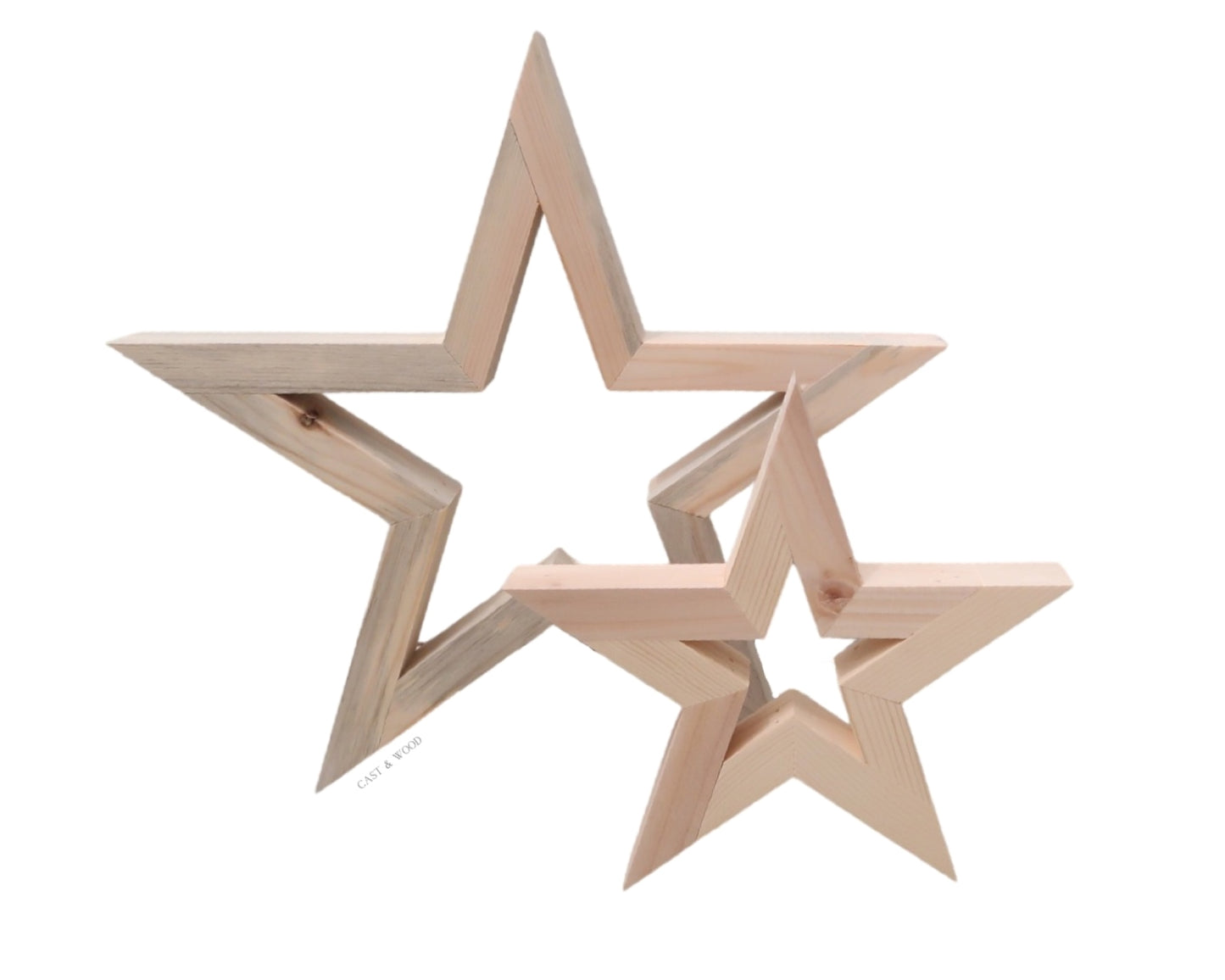 Wooden Star - Pair