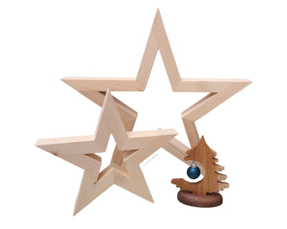 Wooden Star - Pair