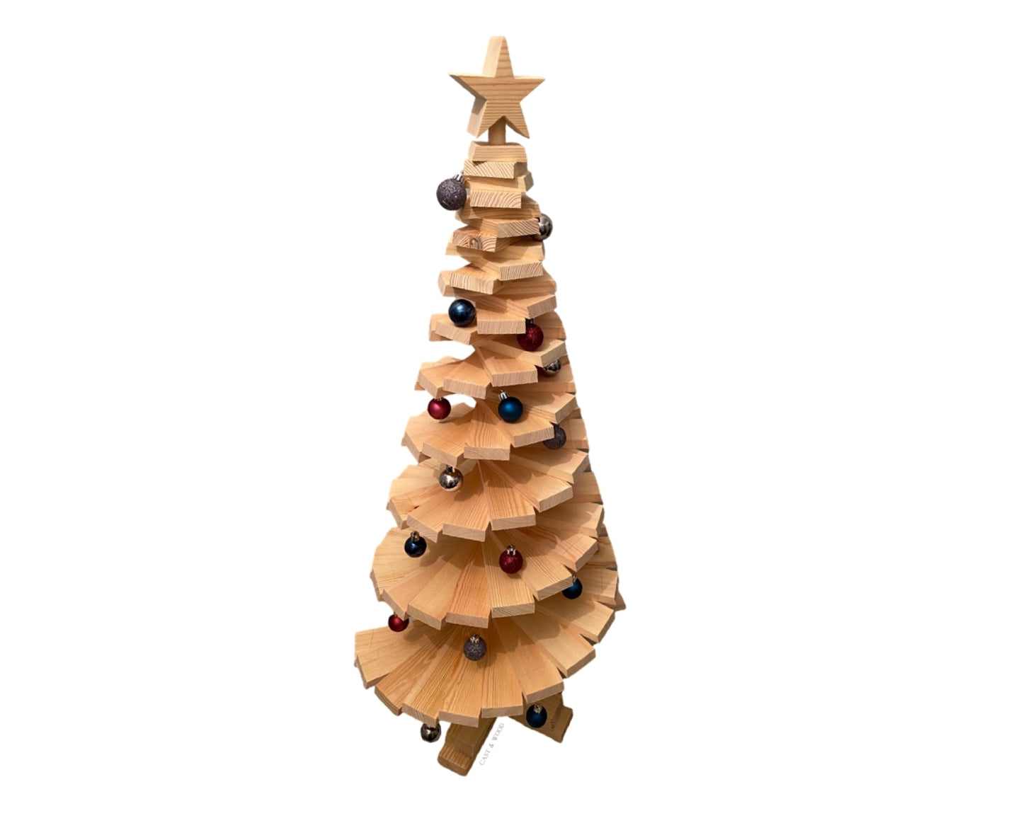 Large Wooden Christmas Tree - 100cm