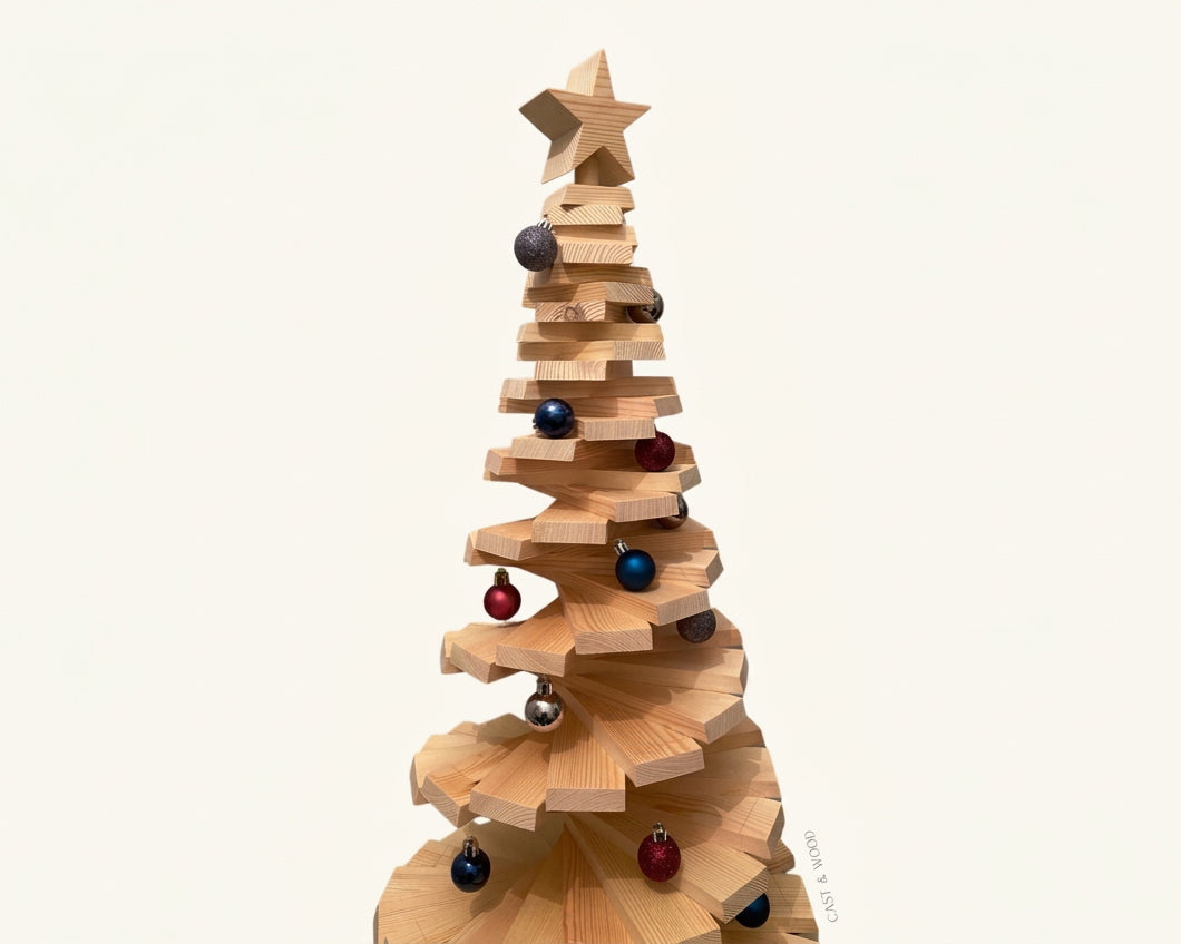 Large Wooden Christmas Tree - 100cm