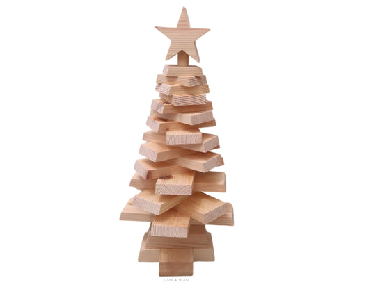 Small Wooden Christmas Tree - 40cm
