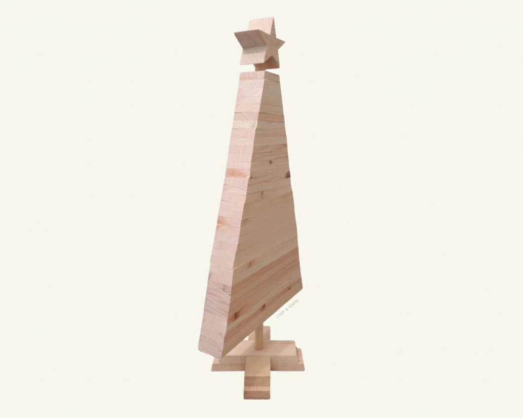 Medium Wooden Christmas Tree - 70cm