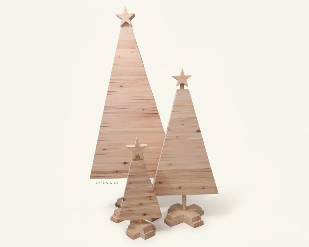 Large Wooden Christmas Tree - 100cm