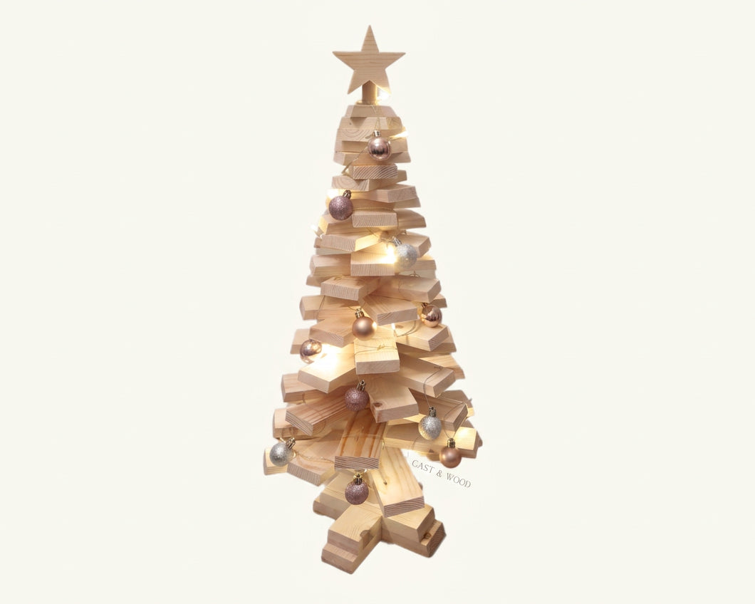 Medium Wooden Christmas Tree - 70cm
