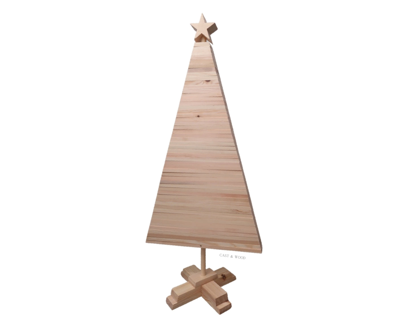Large Wooden Christmas Tree - 100cm