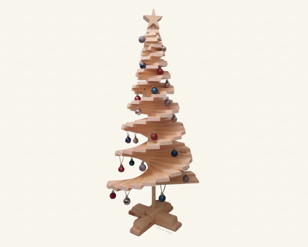 Large Wooden Christmas Tree - 100cm