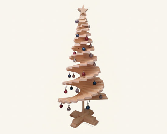 Large Wooden Christmas Tree - 100cm