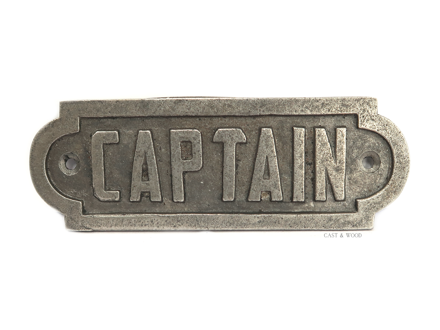 Captain Wall Plaque Sign Cast & Wood