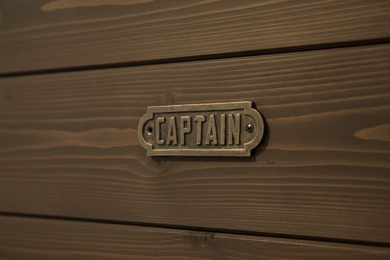 Captain Wall Plaque Sign Cast & Wood
