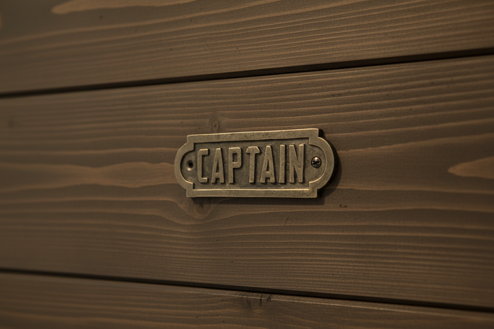 Captain Wall Plaque Sign Cast & Wood