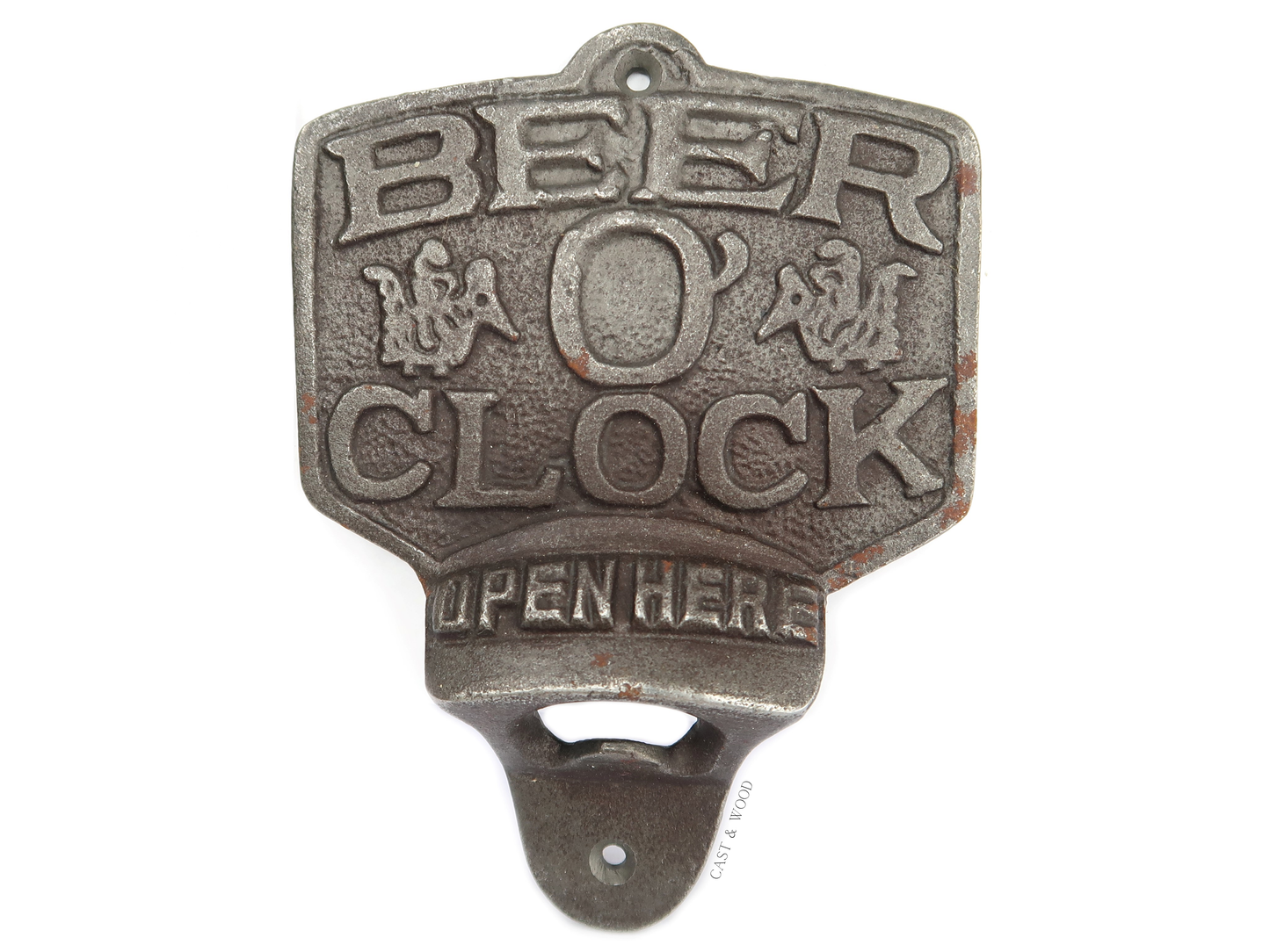 Beer O'Clock Bottle Opener Cast & Wood