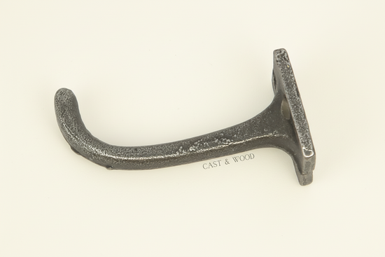 Utility Square Back Coat Hook Cast & Wood