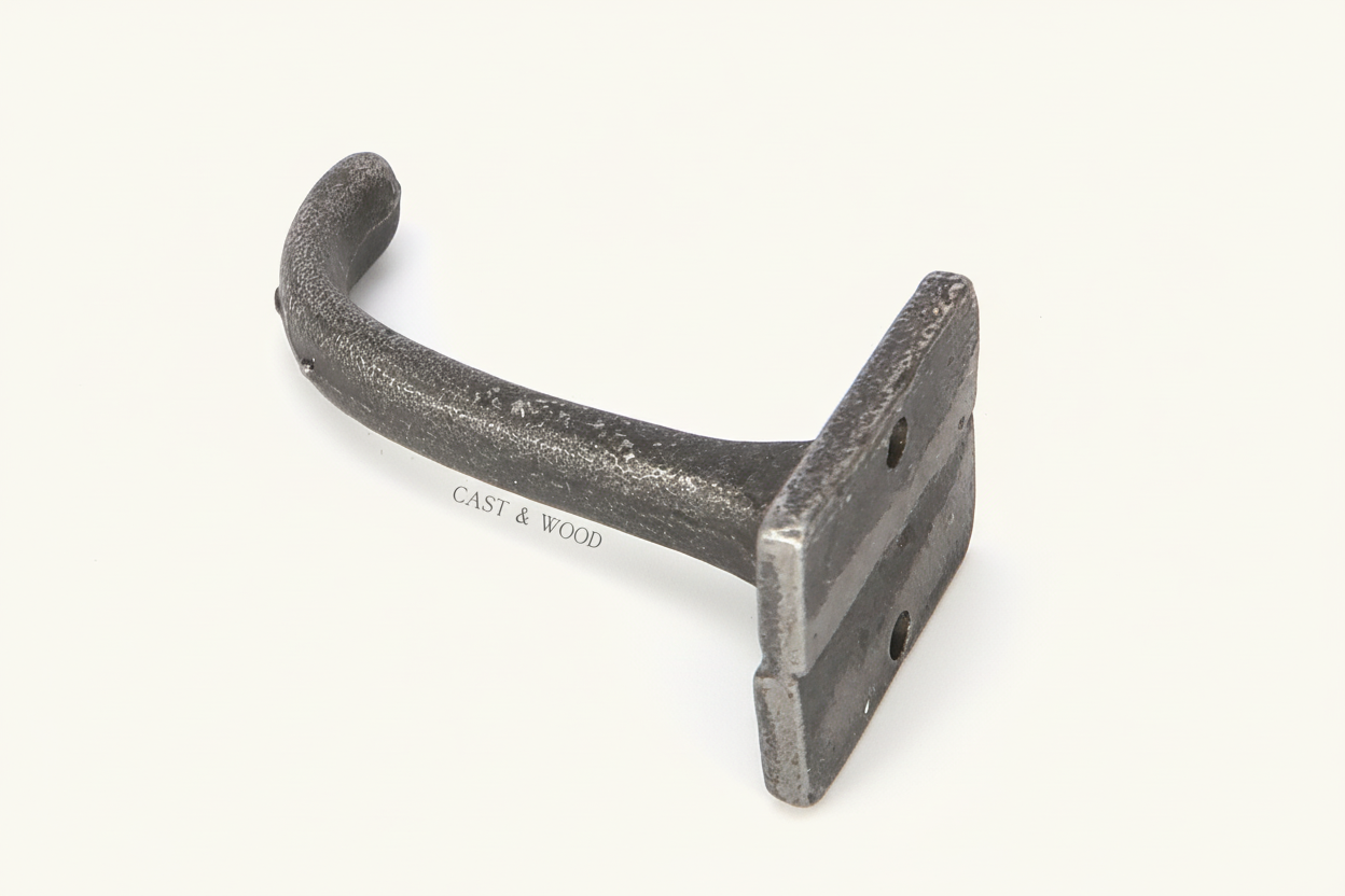 Utility Square Back Coat Hook Cast & Wood