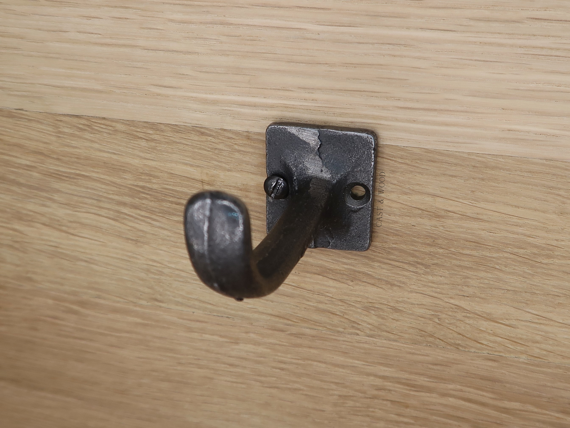 Utility Square Back Coat Hook Cast & Wood