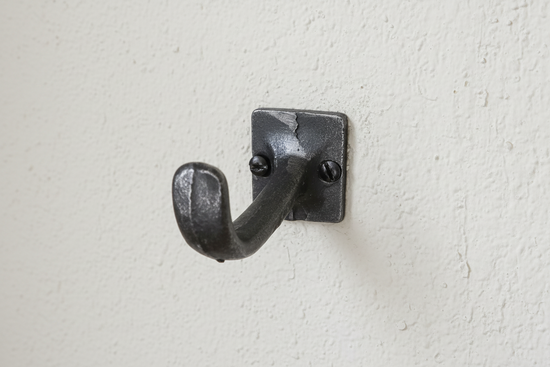 Utility Square Back Coat Hook Cast & Wood