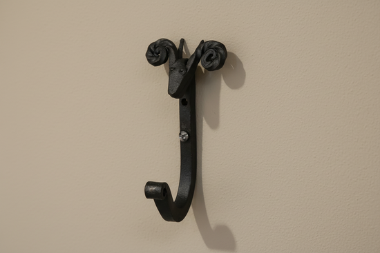 Sheep Head Scroll Coat Hook
