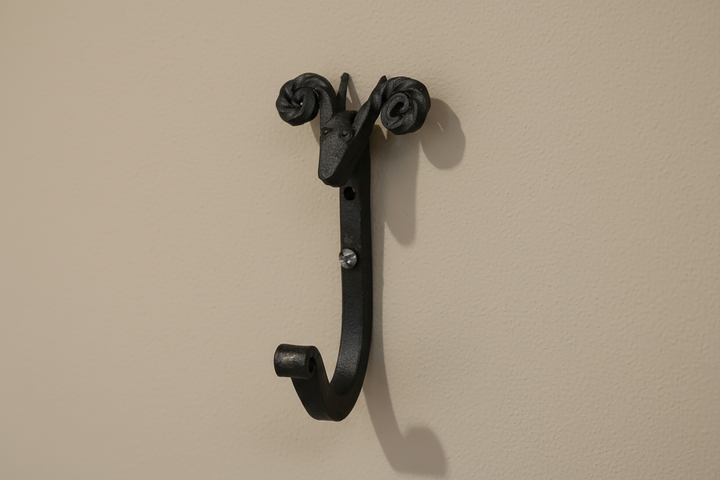Sheep Head Scroll Coat Hook