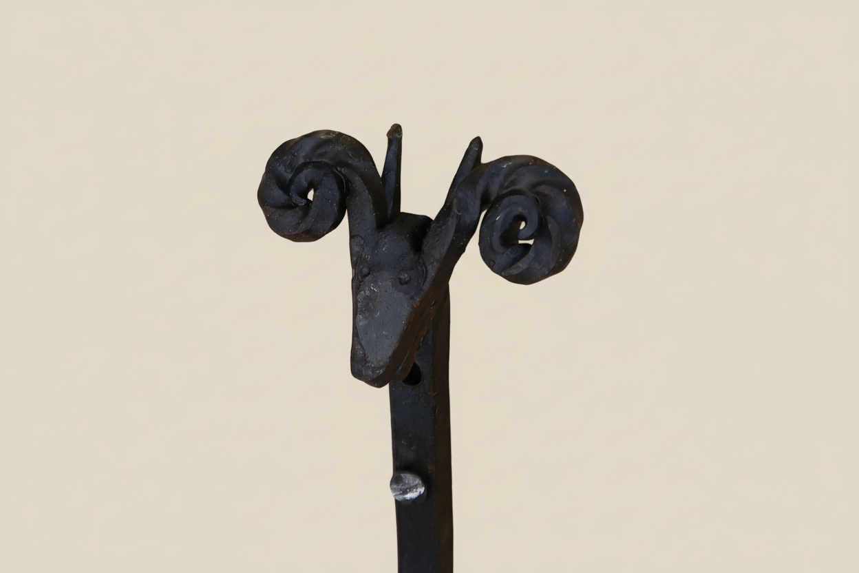 Sheep Head Scroll Coat Hook