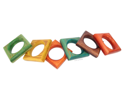 Napkin Rings - Multicolour - Set of 6