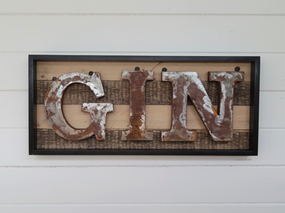 Handmade Gin Wall Sign