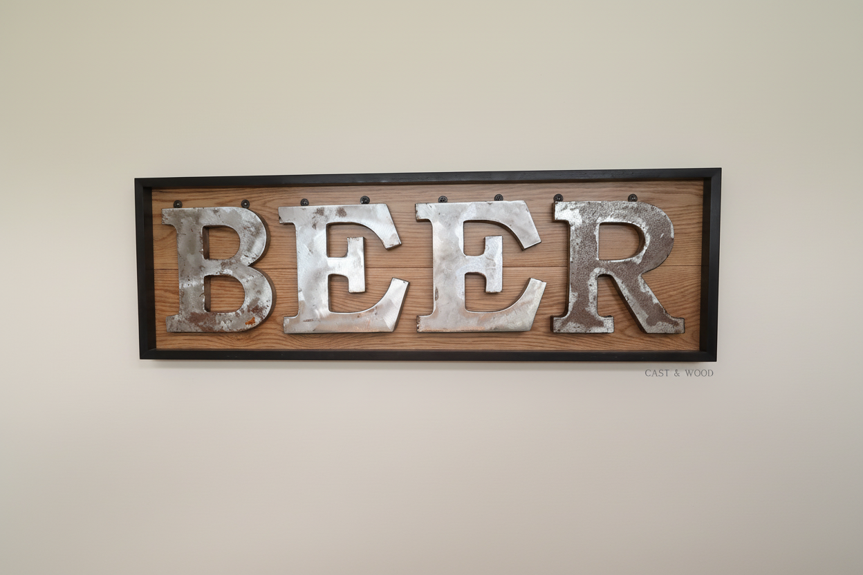 Handmade Beer Wall Sign