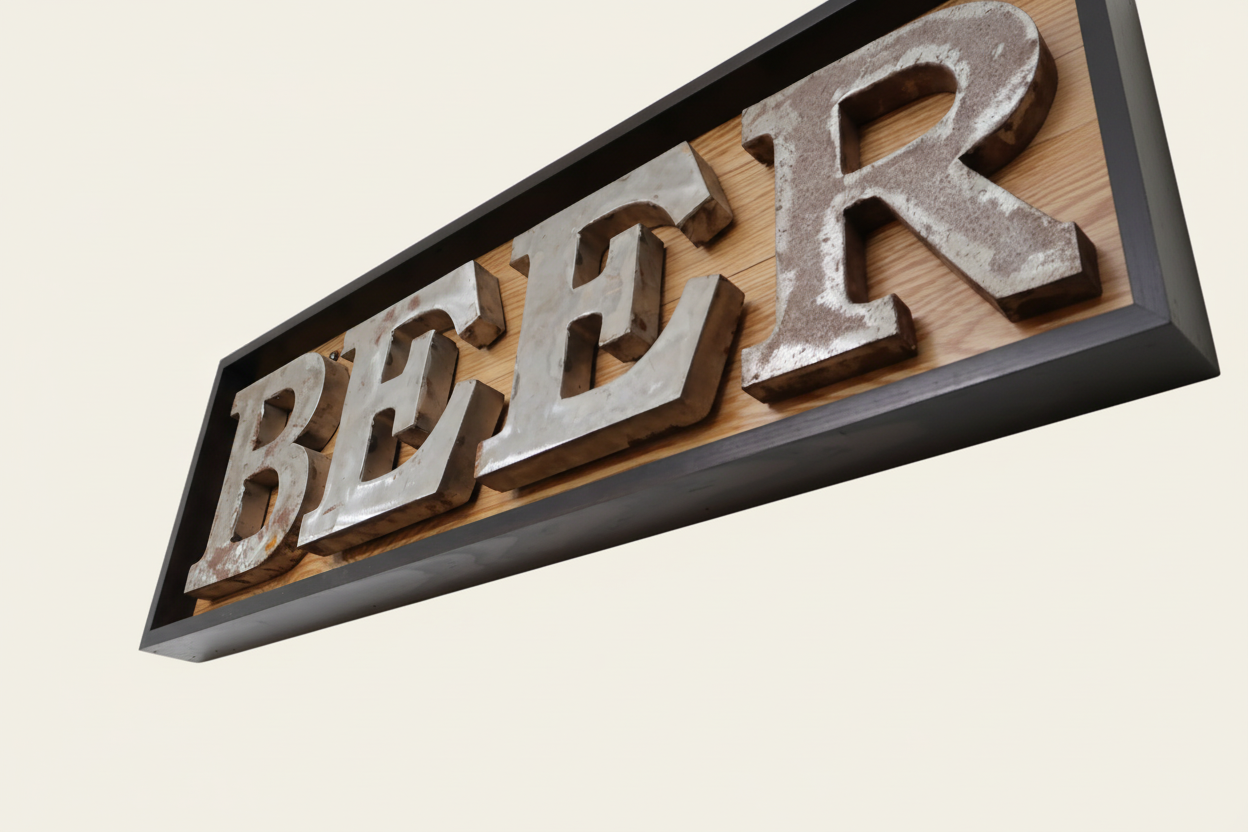 Handmade Beer Wall Sign
