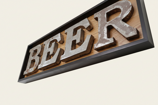 Handmade Beer Wall Sign