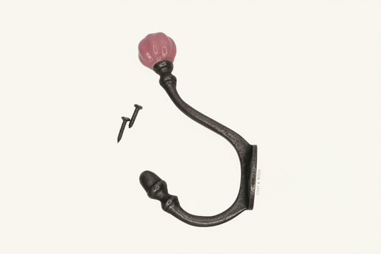 Main Image Pink Acorn Double Coat Hook