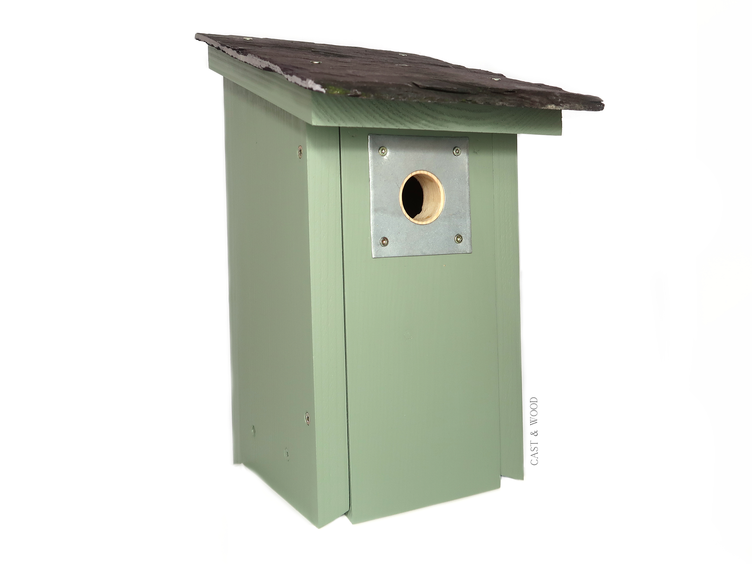 Luxury Penthouse Bird Box - Green Cast & Wood