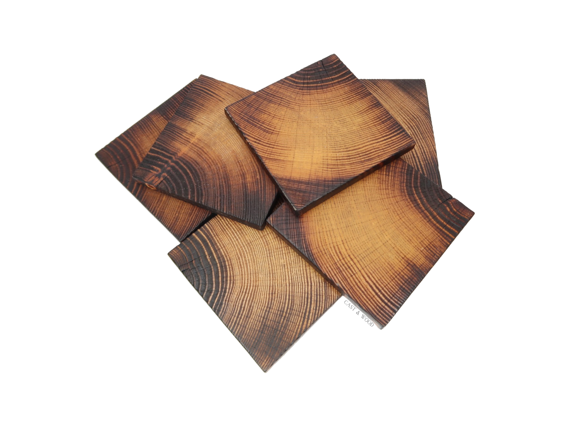 Charred Coasters - Set of 6