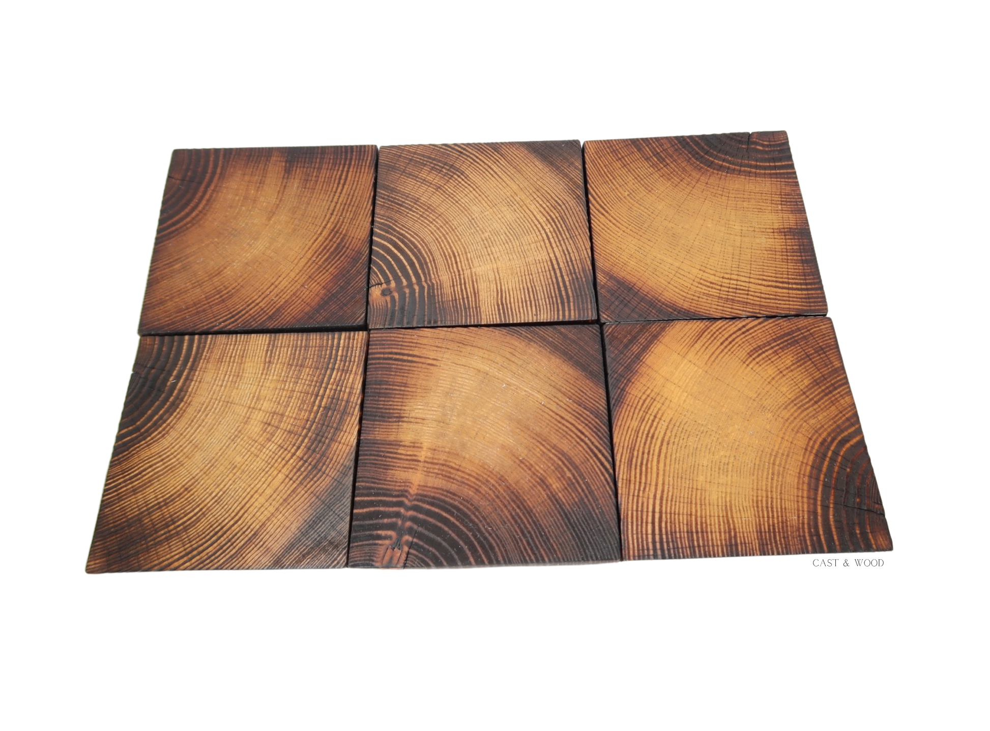 Charred Coasters - Set of 6