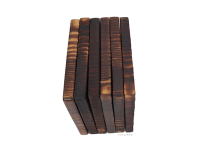 Charred Coasters - Set of 6