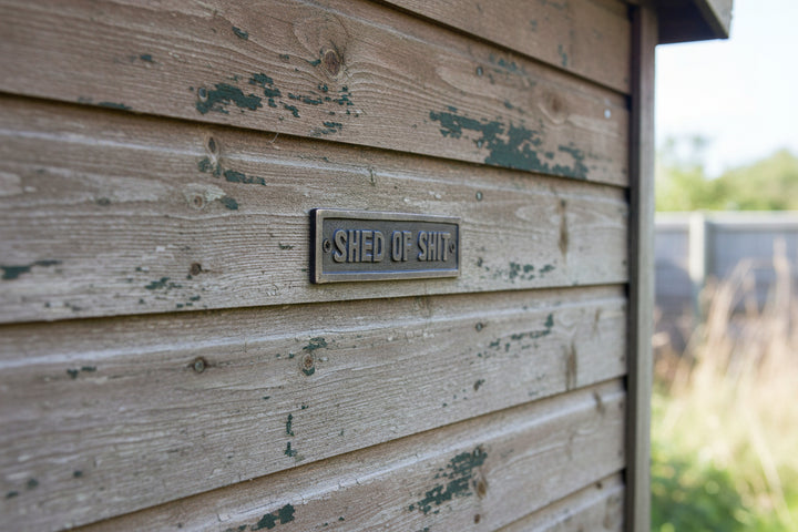 Shed of Shit Plaque Sign