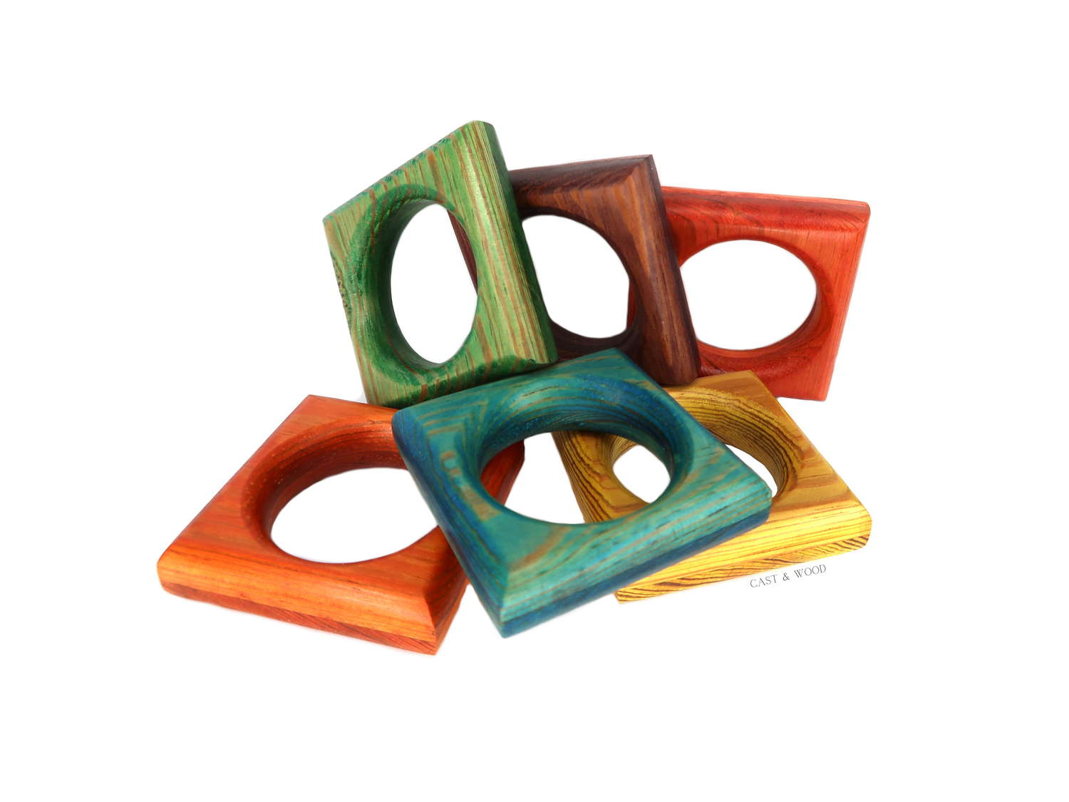 Napkin Rings - Multicolour - Set of 6