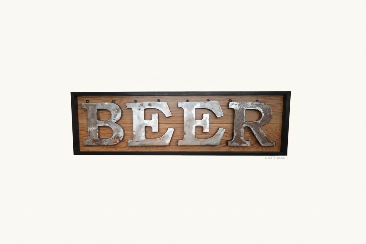 Handmade Beer Wall Sign