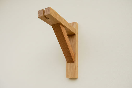 Solid Oak & Yellow Balau Gallows Pendant Wall Light Bracket freeshipping - Cast & Wood
