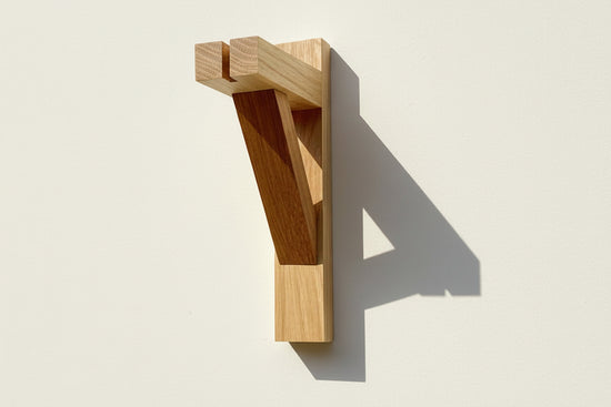 Solid Oak & Yellow Balau Gallows Pendant Wall Light Bracket freeshipping - Cast & Wood