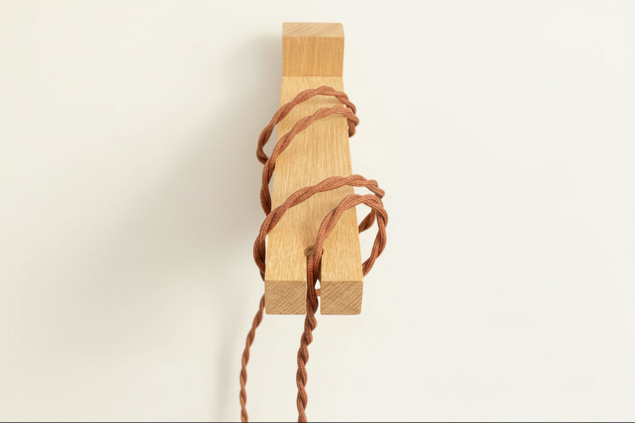 Solid Oak Gallows Pendant Wall Light Bracket freeshipping - Cast & Wood