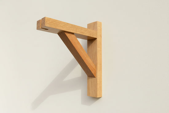 Solid Oak & Yellow Balau Gallows Pendant Wall Light Bracket freeshipping - Cast & Wood