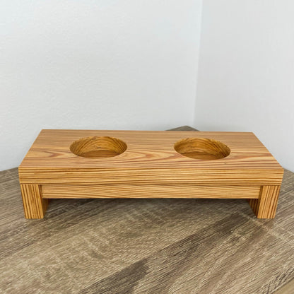 Raise Me Up Double Candle Holder - Reclaimed Welsh Chapel Pine freeshipping - Cast & Wood