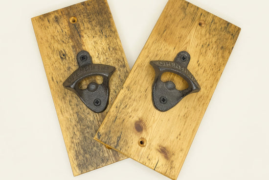 Wall Mounted Bottle Opener - Reclaimed Welsh Chapel Pine freeshipping - Cast & Wood