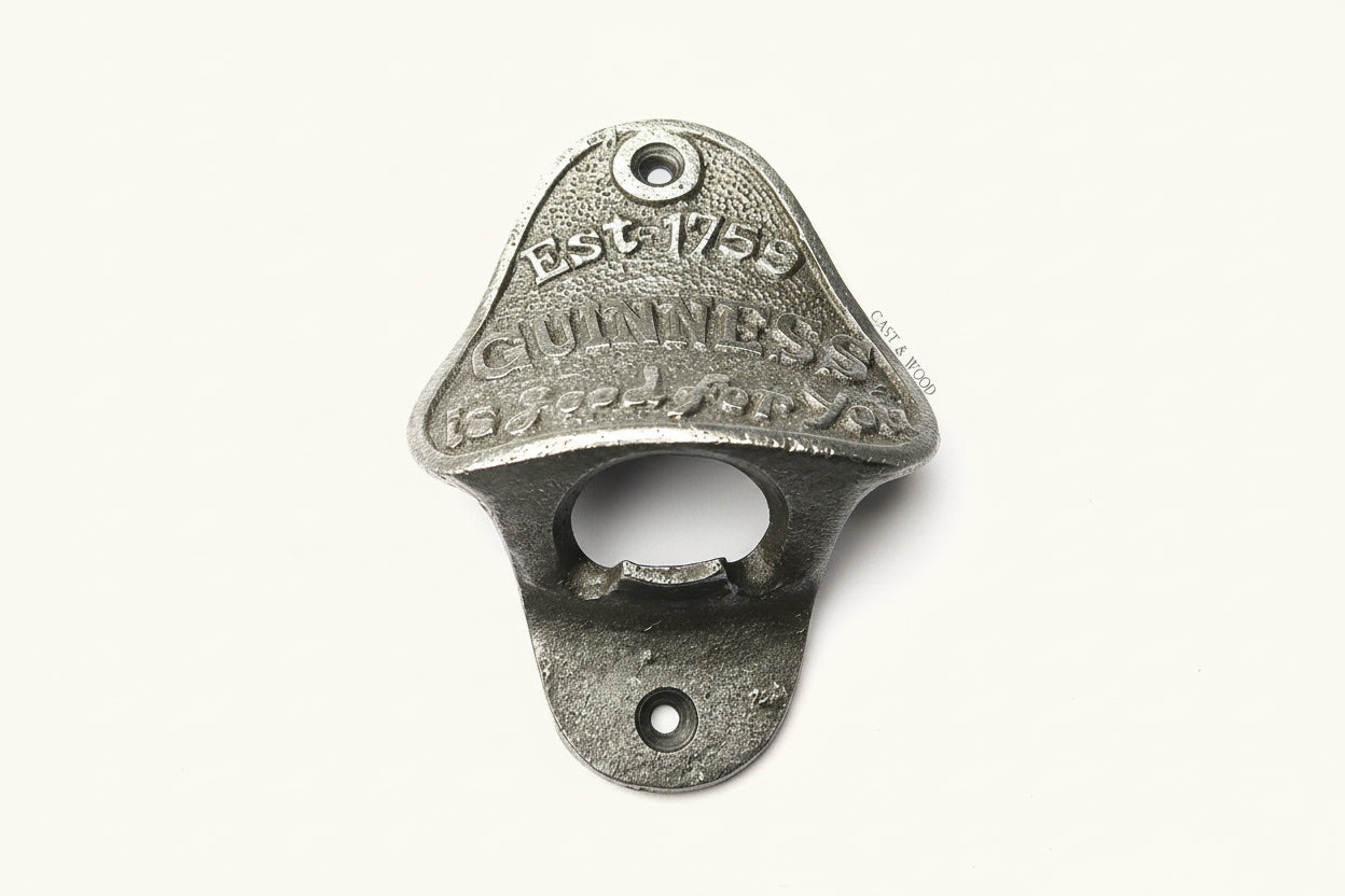GUINNESS Cast Iron Wall Mounted Bottle Opener freeshipping - Cast & Wood