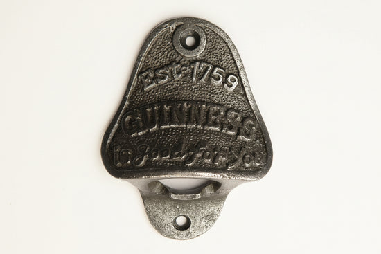 GUINNESS Cast Iron Wall Mounted Bottle Opener freeshipping - Cast & Wood