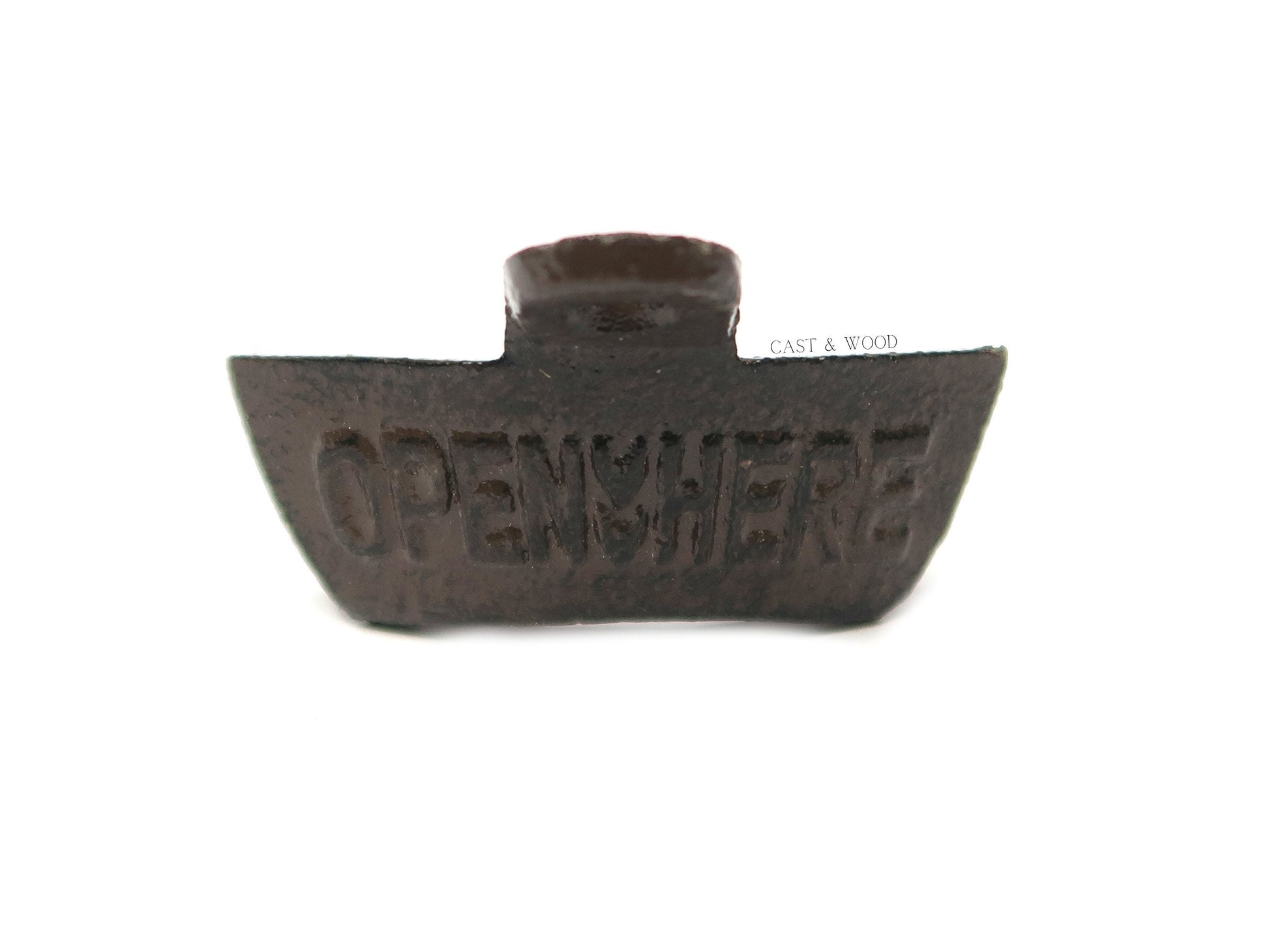 OPEN HERE Cast Iron Wall Mounted Bottle Opener freeshipping - Cast & Wood