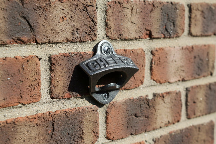 CHEERS Cast Iron Wall Mounted Bottle Opener freeshipping - Cast & Wood