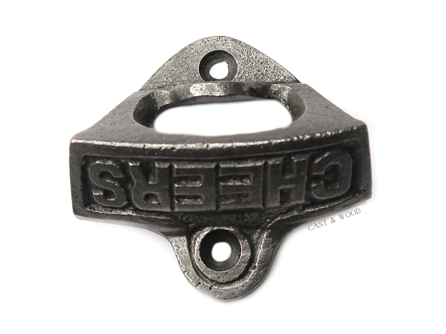 CHEERS Cast Iron Wall Mounted Bottle Opener freeshipping - Cast & Wood